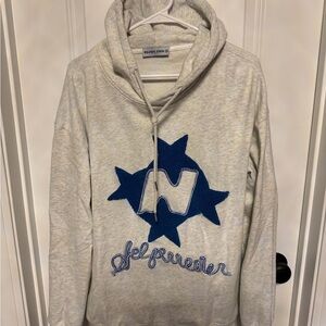 Aelfric Eden Gray Hoodie with Blue Star Design